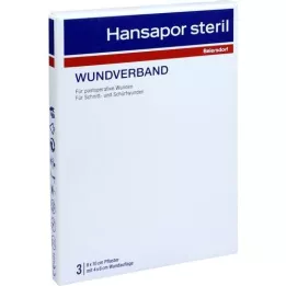 HANSAPOR Steril Wound Association 8x10 cm, 3 stk