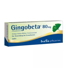 GINGOBETA 80 mg filmdrasjerte tabletter, 30 stk