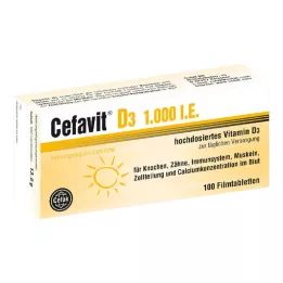 CEFAVIT D3 1000 IE filmdrasjerte tabletter, 100 stk
