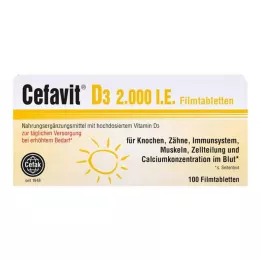 CEFAVIT D3 2000 IE filmdrasjerte tabletter, 100 stk