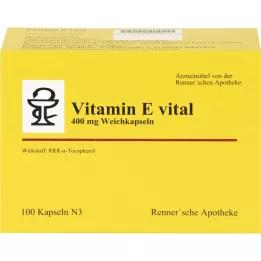 VITAMIN E VITAL 400 mg Rennersche Apotheke myke kapsler, 100 stk