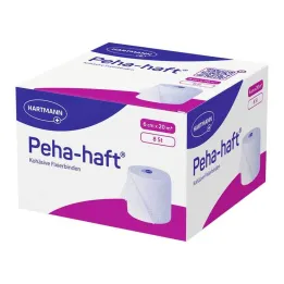 Peha-Haft festebandasje lateksfri 6 cmx20 m, 8 stk