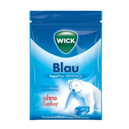 WICK BLAU Mentholbonbons uten sukkerpose, 72 g