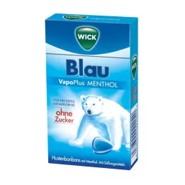 Wick Blue Vapoplus Menthol hoste Bonbons, 46 g