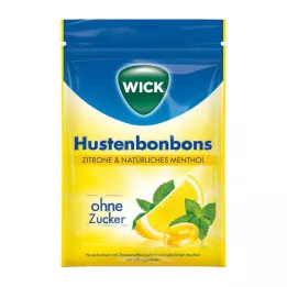 WICK Sitron & nat.Mentol Bonbons.Sukkerpose, 72 g