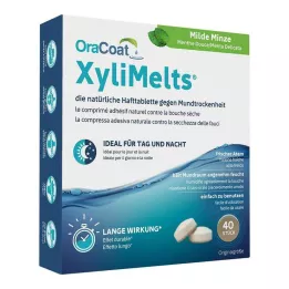 ORACOAT XyliMelts klebetabletter mild mynte, 40 stk