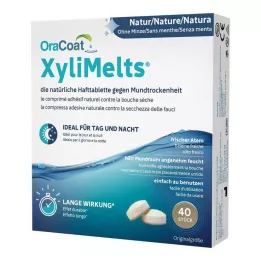 ORACOAT XyliMelts selvklebende tabletter uten mynte, 40 stk