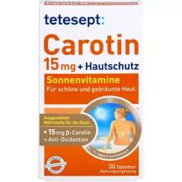 TETESEPT Karoten 15 mg + hudbeskyttelsesfilm tabletter, 30 stk