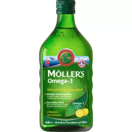 Möllers Omega-3 Lever Tran med sitron smaken, 250 ml