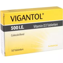 VIGANTOL 500 dvs. vitamin D3 tabletter, 50 stk
