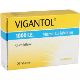 VIGANTOL 1000, dvs. vitamin D3 tabletter, 100 stk