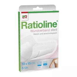 RATIOLINE Sårbandasje 15x10 cm steril, 5 stk