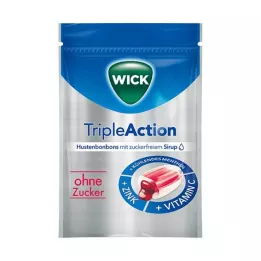 WICK Trippelvirkende mentol & Cassis uten sukker, 72 g
