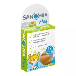 SANOHRA maks ørepropper for barn, 12 stk