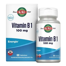 Vitamin B1 Tiamin 100 mg tabletter, 100 tabletter