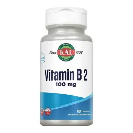 Vitamin B2 Riboflavin 100 mg tabletter, 60 stk