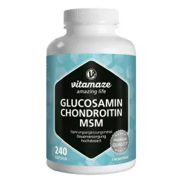 GLUCOSAMIN CHONDROITIN MSM Vitamin C-kapsler, 240 stk