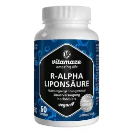 R-ALPHA-LIPONSÄURE 200 mg høydose veganske kapsler, 60 stk