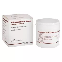 CALCIUMCARBONAT ABANTA 500 mg tyggetabletter, 200 stk