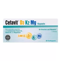 CEFAVIT D3 K2 Mg 2000 IE harde kapsler, 60 stk