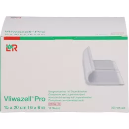 VLIWAZELL Pro superabsorberende kompress steril 15x20 cm, 10 stk