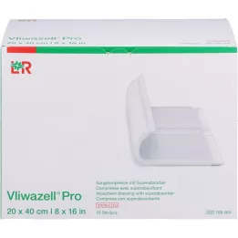 VLIWAZELL Pro superabsorberende kompress steril 20x40 cm, 10 stk