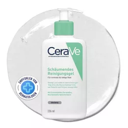 CeraVe Skummende rengjøringsgel for ansikt og kropp, 236 ml