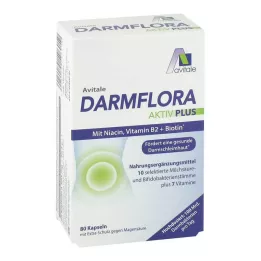 DARMFLORA Aktiv Pluss 100 milliarder bakterier + 7 vitaminer, 80 stk