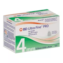 BD ULTRA-FINE PRO Pennåler 4 mm 32 G 0,23 mm, 105 stk