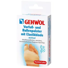 Gehwol forfot og ball av fotpolstring med elastisk bandasje medium, 1 stk