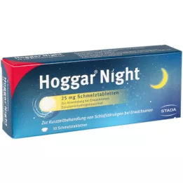 HOGGAR Natt 25 mg smeltetabletter, 10 stk