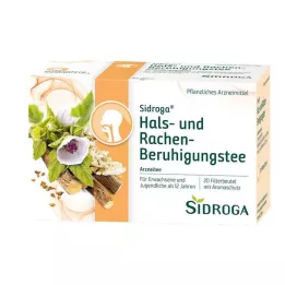 SIDROGA Beroligende tefilterpose for svelg og svelg, 20X1,75 g
