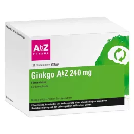 GINKGO AbZ 240 mg filmdrasjerte tabletter, 120 stk