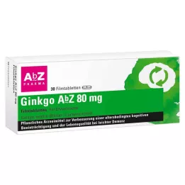 GINKGO AbZ 80 mg filmdrasjerte tabletter, 30 stk