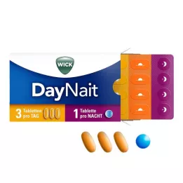 WICK DayNait filmdrasjerte tabletter, 16 stk