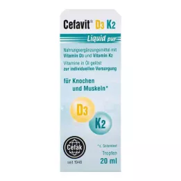 CEFAVIT D3 K2 Flytende pure dråper til oral bruk, 20 ml