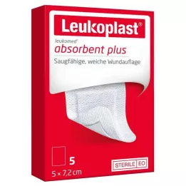 LEUKOPLAST Leukomed steril 5x7,2 cm sårbandasje, 5 stk