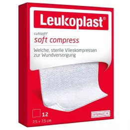 LEUKOPLAST Cutisoft VliSskompr. 7.5x7,5 cm steril, 12 stk