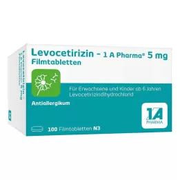 LEVOCETIRIZIN-1A Pharma 5 mg filmdrasjerte tabletter, 100 stk
