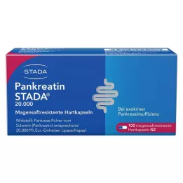 PANKREATIN STADA 20 000 gastroresistente harde kapsler, 100 stk