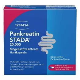 PANKREATIN STADA 20 000 gastroresistente harde kapsler, 200 stk