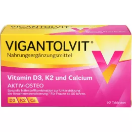 Vigantolvit Vitamin D3 K2 Kalsiumfilm tabletter, 60 stk