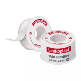LEUKOPLAST Hudsensitiv 2,5 cm x 2,6 m med beskyttende bandasje, 1 stk