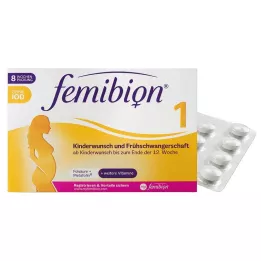 FEMIBION 1 ønske om barn+tidlig graviditet uten jodtabletter, 60 stk