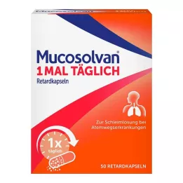 MUCOSOLVAN 1 gang daglig forsinket frigjøringskapsler, 50 stk