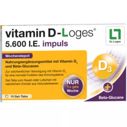 VITAMIN D-LOGES 5.600 IE impuls ukentlig depot KTA, 15 stk