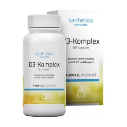SANHELIOS Vitamin D3 Sun Vitamin Complex med K2, 80 stk