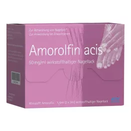 AMOROLFIN acis 50 mg/ml aktiv ingrediens neglelakk, 6 ml