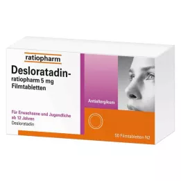 DESLORATADIN-ratiopharm 5 mg filmdrasjerte tabletter, 50 stk
