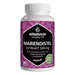MARIENDISTEL 500 mg ekstrakt høydose veganske kapsler, 90 stk